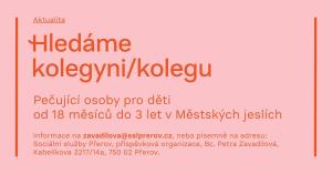 Hledáme kolegyni/kolegu