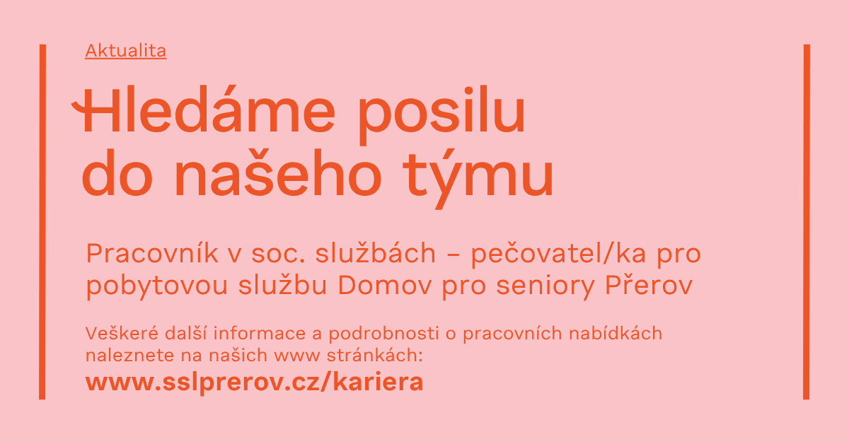 Hledáme posilu do našeho týmu