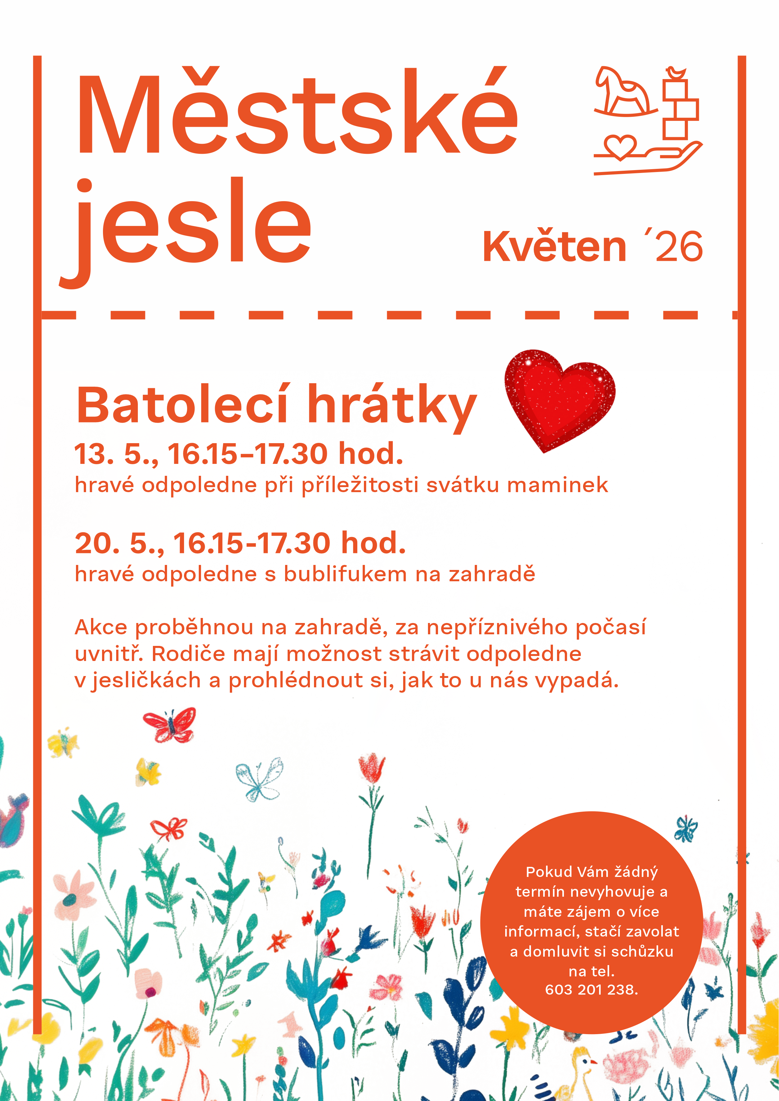 Květnové Batolecí hrátky v Městských jeslích Přerov