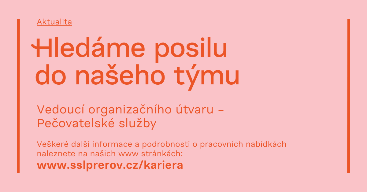 Hledáme posilu do našeho týmu