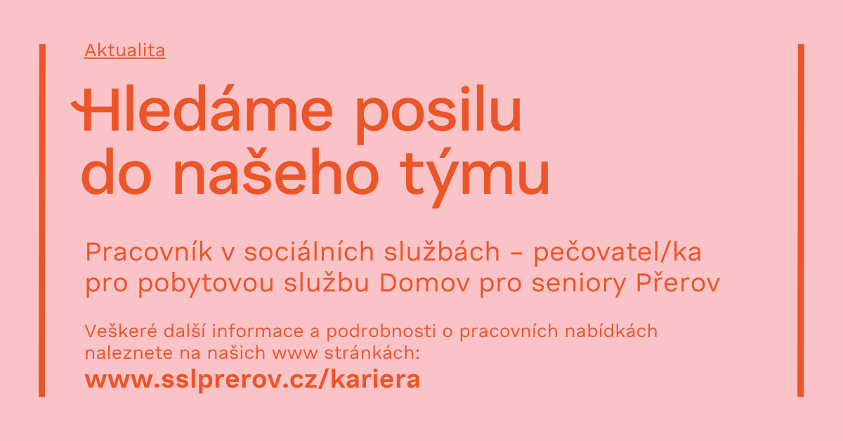 Hledáme posilu do našeho týmu