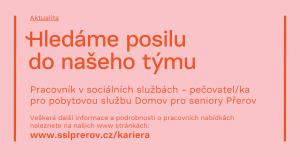 Hledáme posilu do našeho týmu