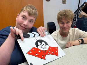 Malování filmových klapek se studenty Gymnázia Jakuba Škody, Přerov
