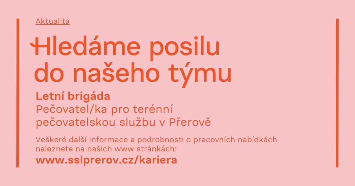 Hledáme posilu do našeho týmu