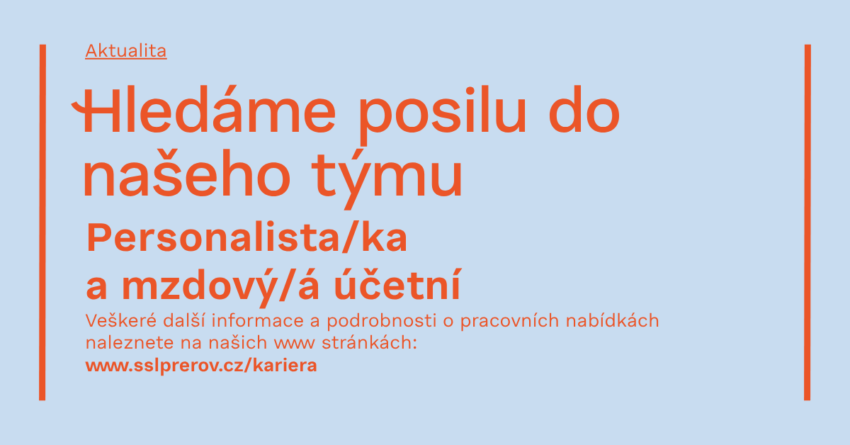 Hledáme posilu do našeho týmu